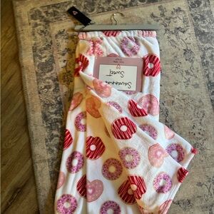 Sweet Dreams Kids Pajama Bottoms - Pink and Red Donut Fun